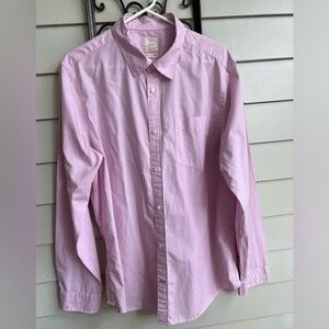 Gap Lived-In Shirt Button Down Light Purplish Pink Size XL